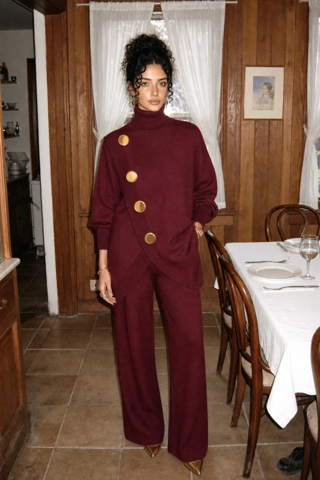 Burgundy Knit Set