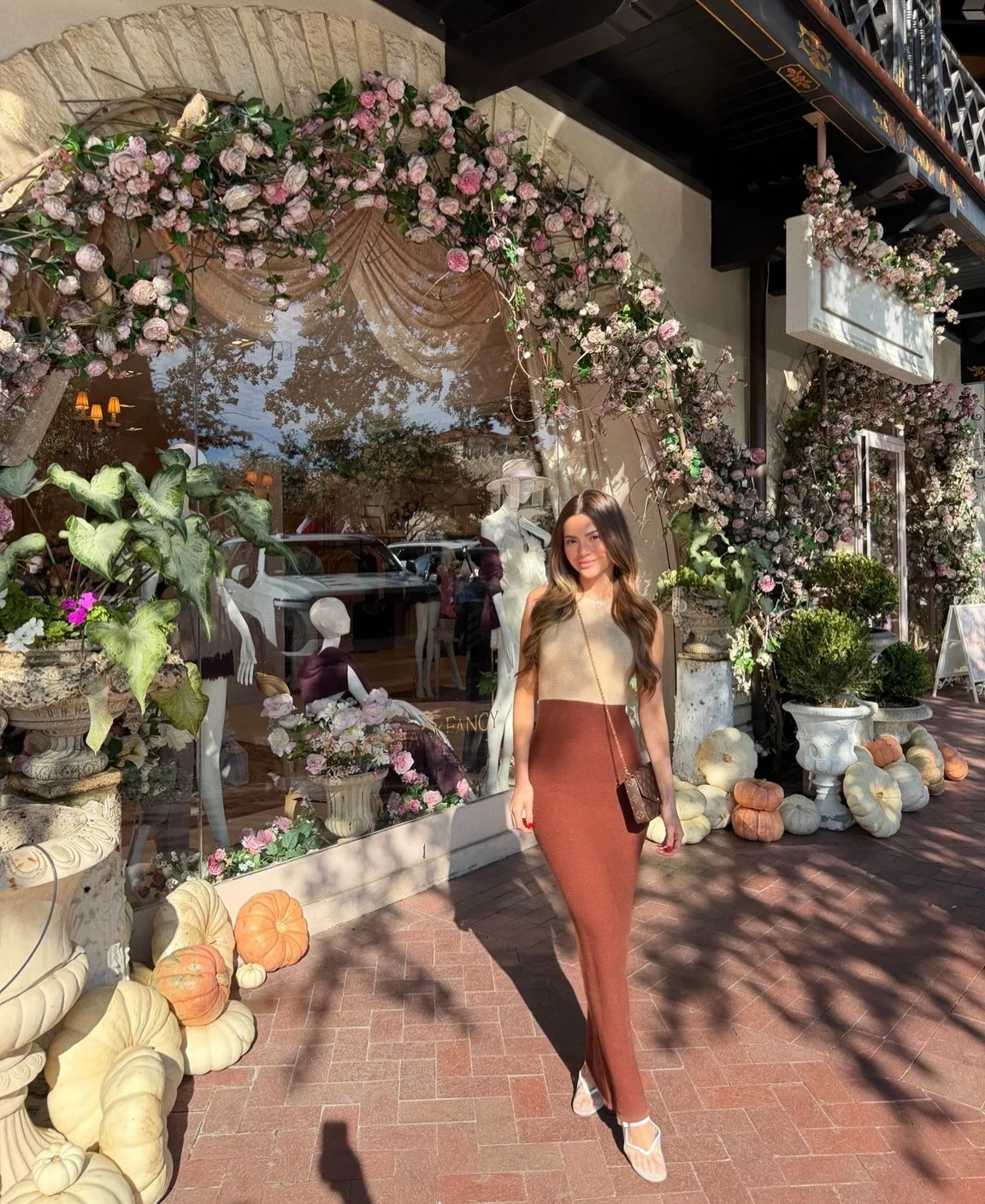 Beige and Rust Maxi